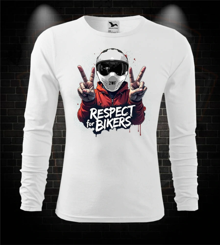 Mototričko s dlhým rukávom Respect for Bikers
