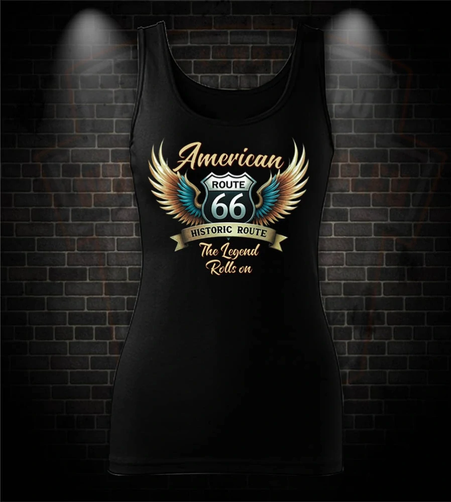 Dámske Tielko "American Route 66" (Priliehavý strih)