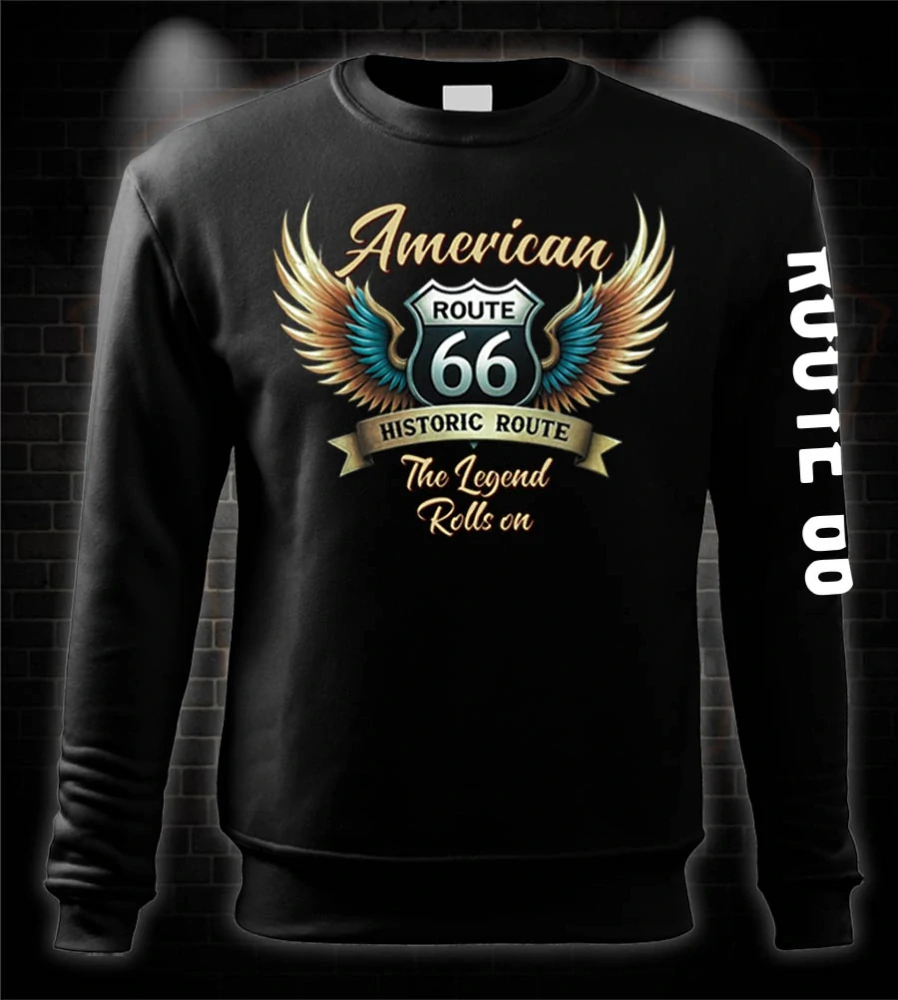 Unisex Mikina "American Route 66 - The Legend Rolls On"