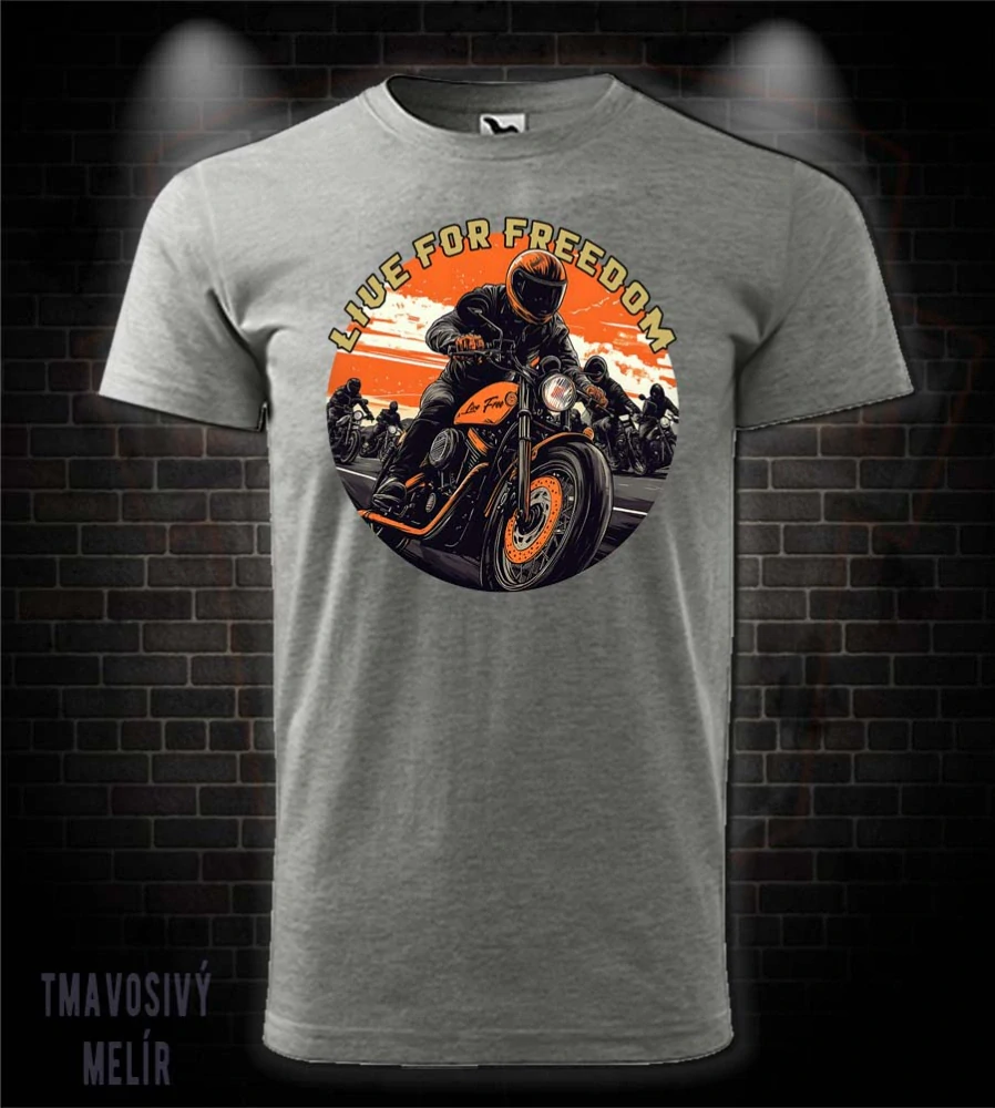 Motorkárske tričko Live for Freedom