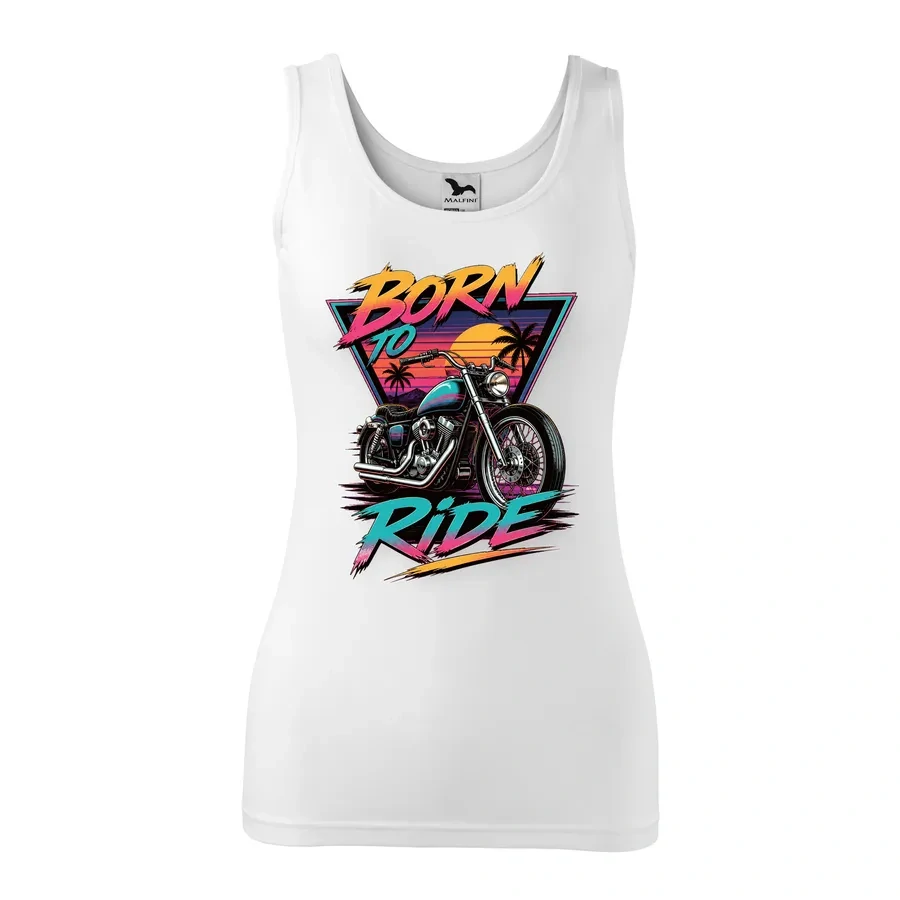 Dámske motorkárske tielko Born to Ride - Retro – Nostalgická jazda za slobodou