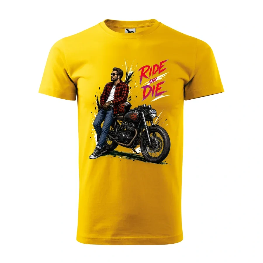 Motorkárske tričko Ride or Die - Cafe Racer | Štýl a sloboda