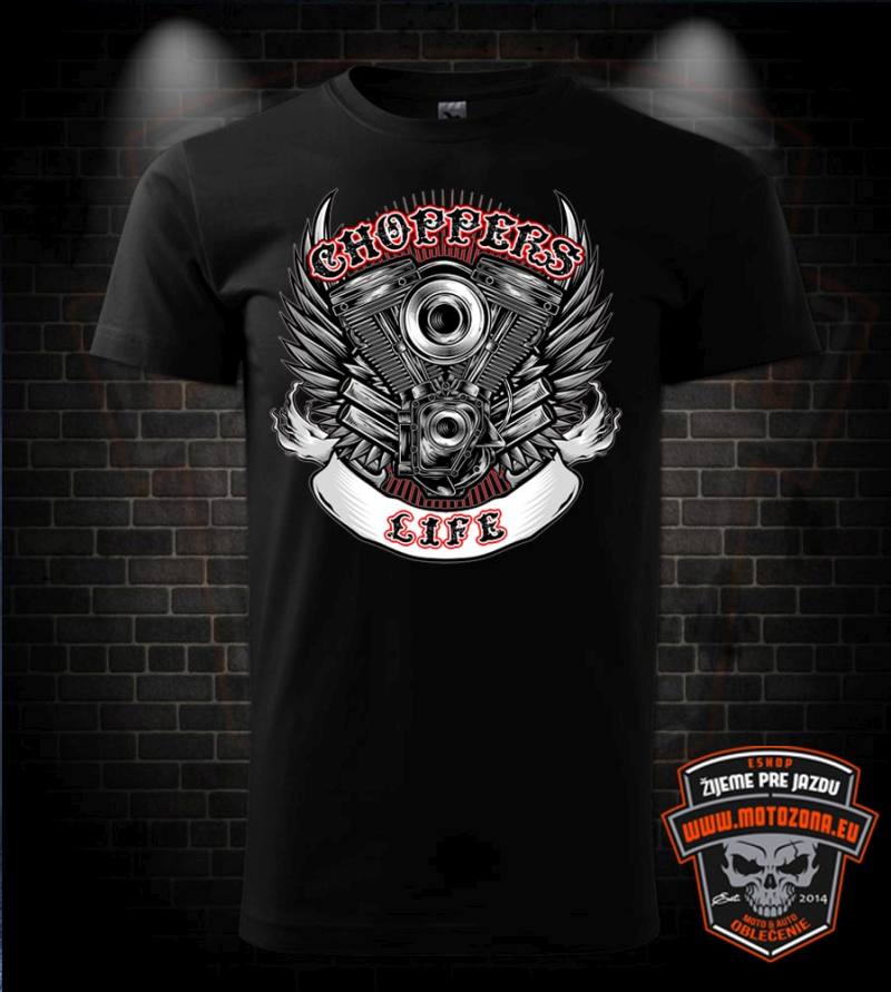 Motorkárske tričko Choppers Life