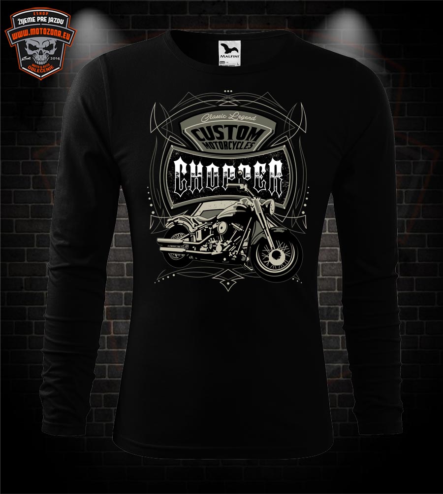 Mototričko s dlhým rukávom Custom Chopper