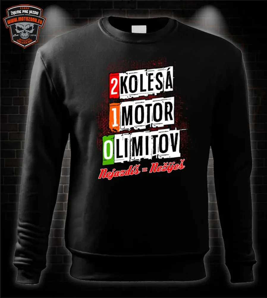Mikina pre motorkára 2 kolesá - 1 motor - 0 limitov
