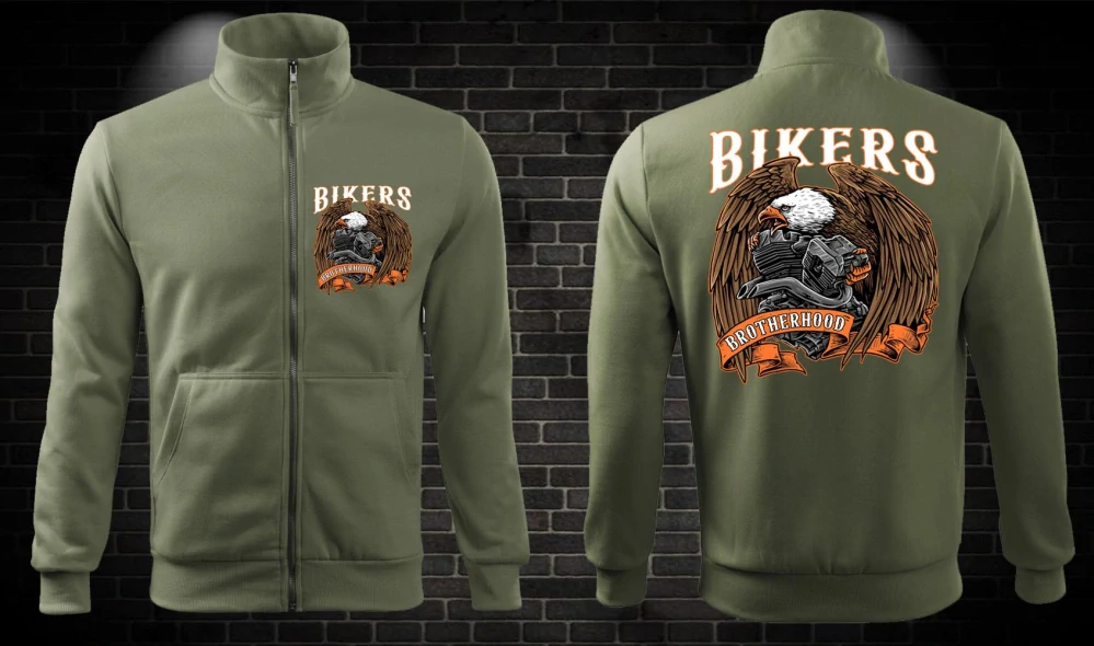 Zipsová moto mikina Bikers Brotherhood