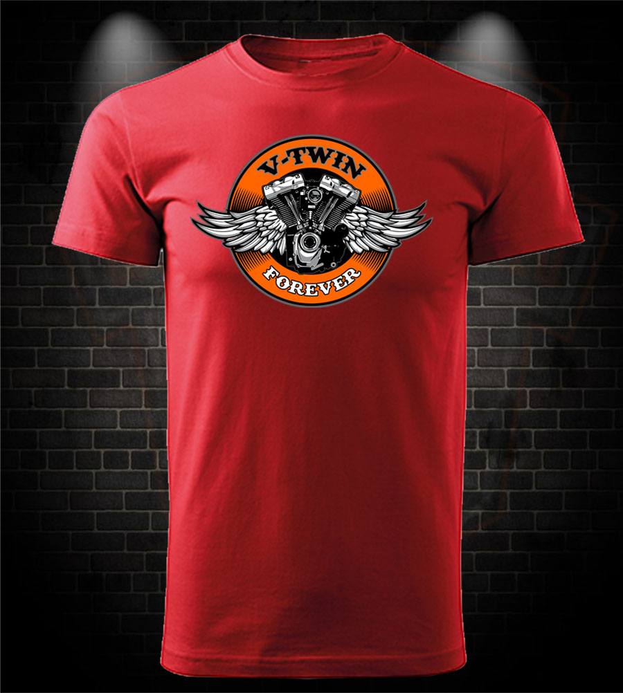Motorkárske tričko V-Twin Forever
