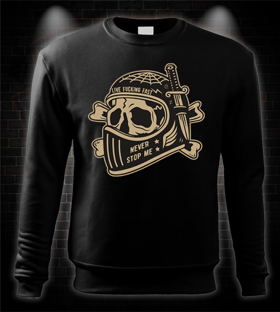 Moto mikina Live Fucking Fast