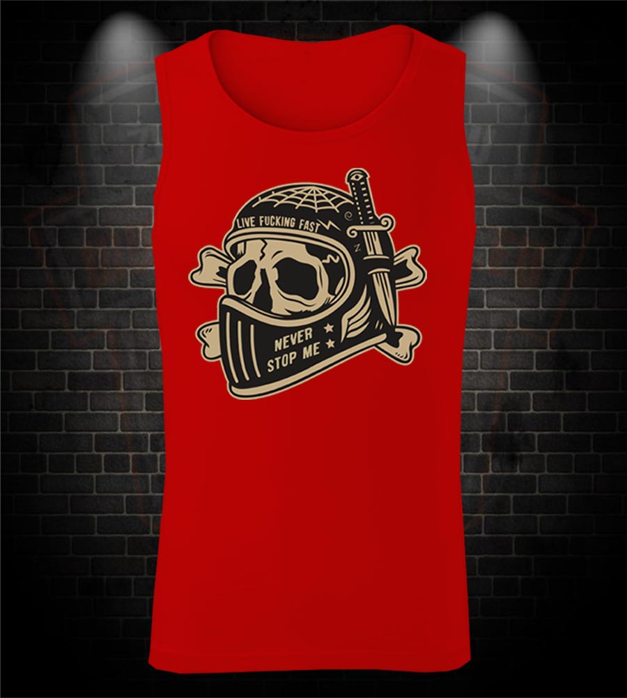 Motorkárske tielko Live Fucking Fast