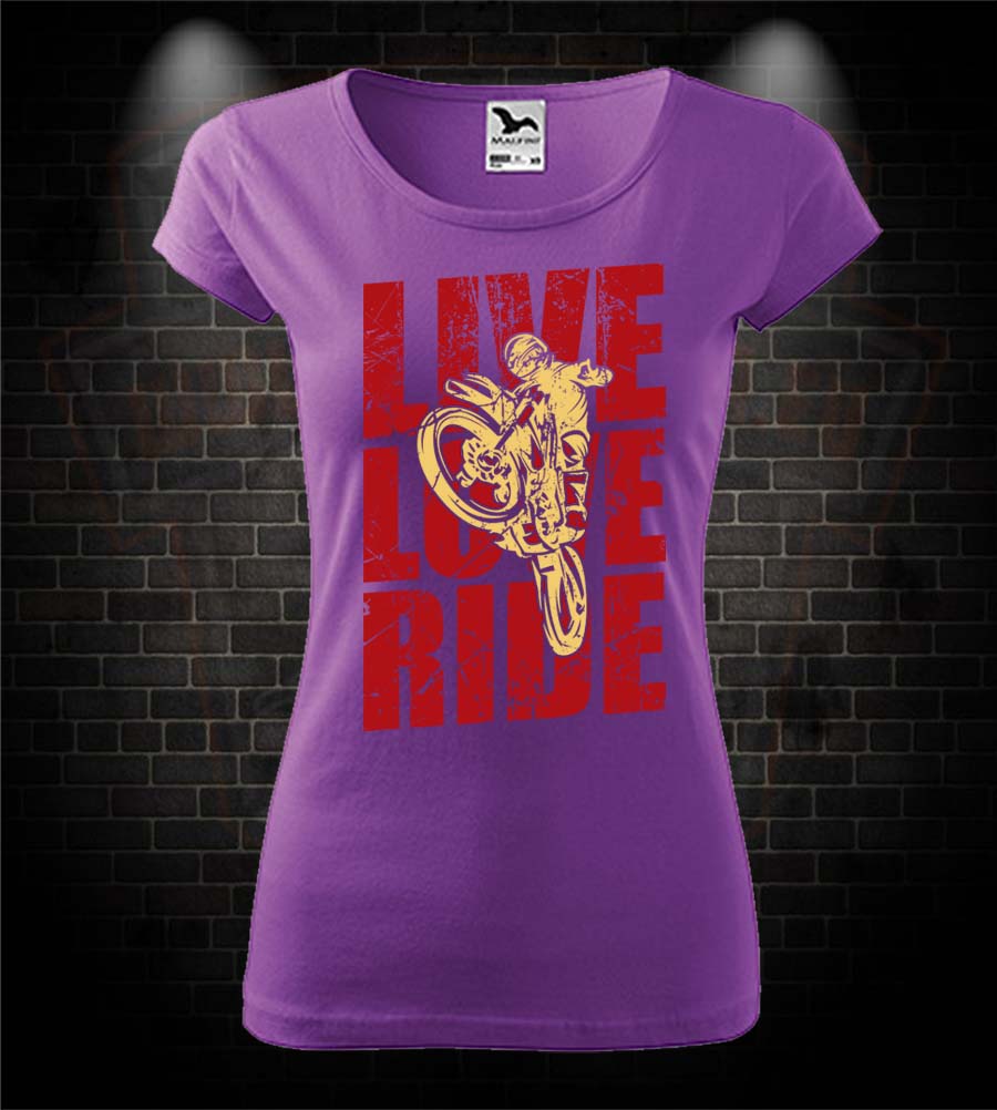 Dámske mototričko Live Love Ride - Motocross