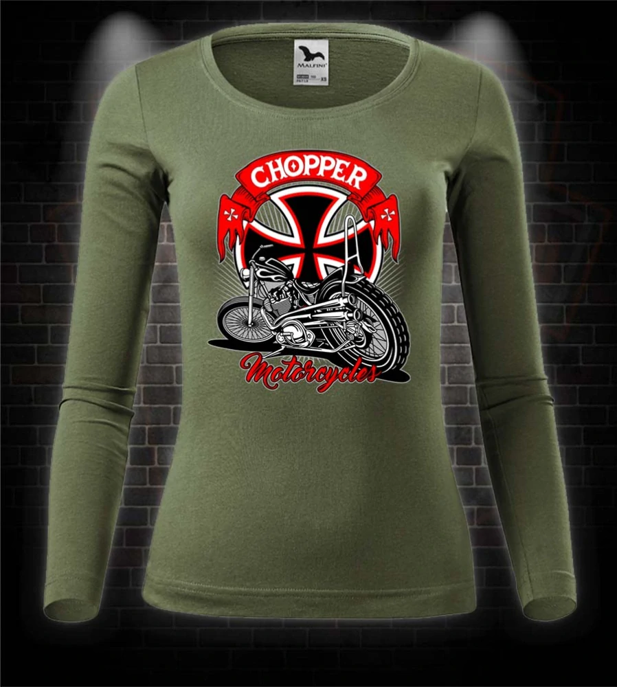 Dámske moto tričko s dlhým rukávom Chopper Motorcycles