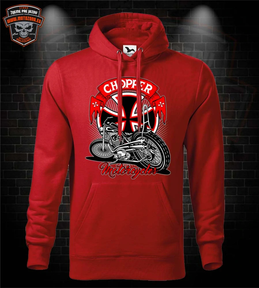 Kapucová motorkárska mikina Chopper Motorcycle