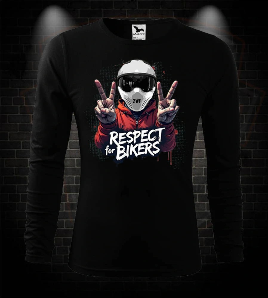 Mototričko s dlhým rukávom Respect for Bikers