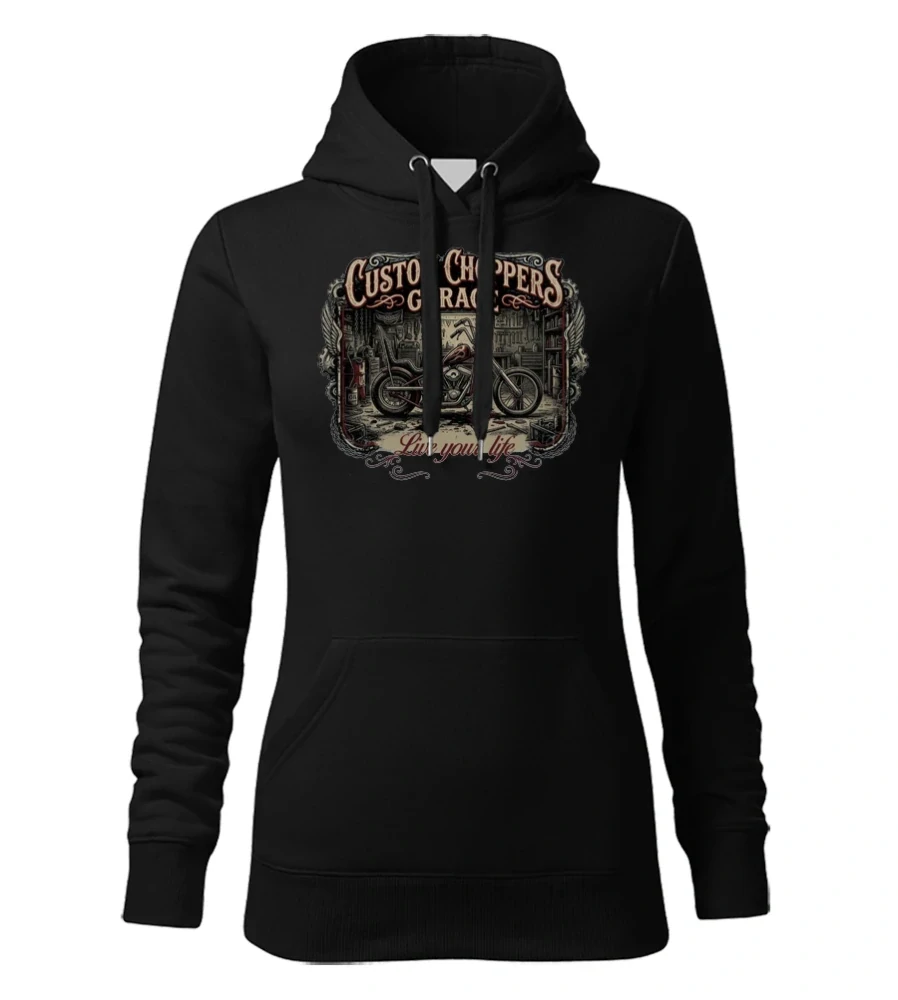 Dámska motorkárska mikina Custom Choppers Garage