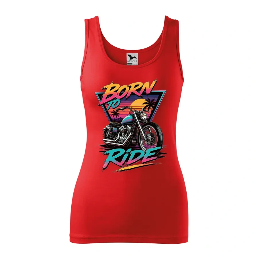 Dámske motorkárske tielko Born to Ride - Retro – Nostalgická jazda za slobodou