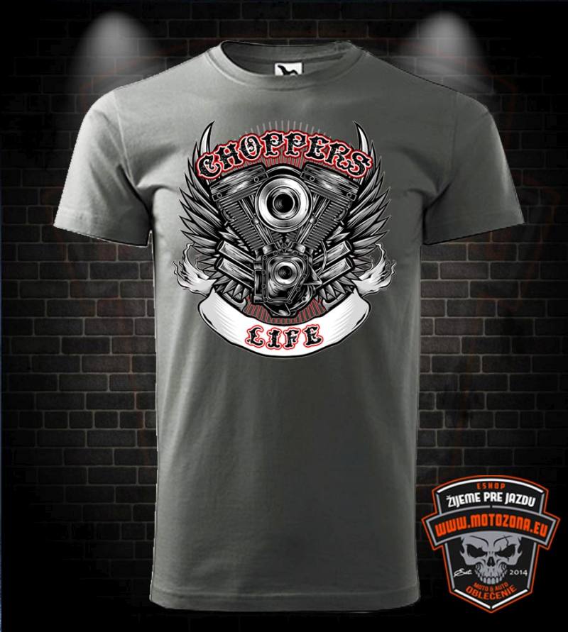 Motorkárske tričko Choppers Life