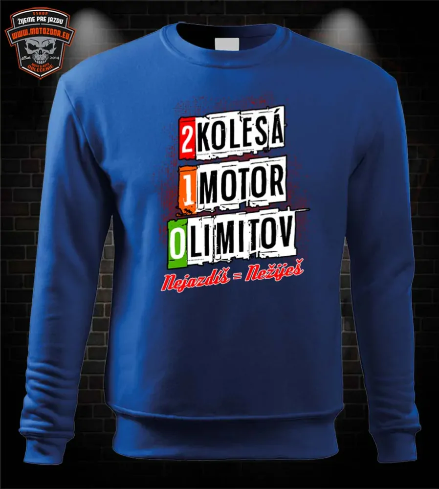 Mikina pre motorkára 2 kolesá - 1 motor - 0 limitov