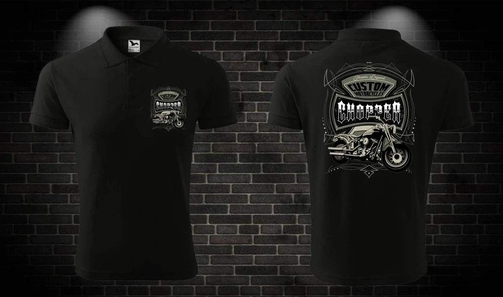 Motorkárska polokošela Custom Chopper