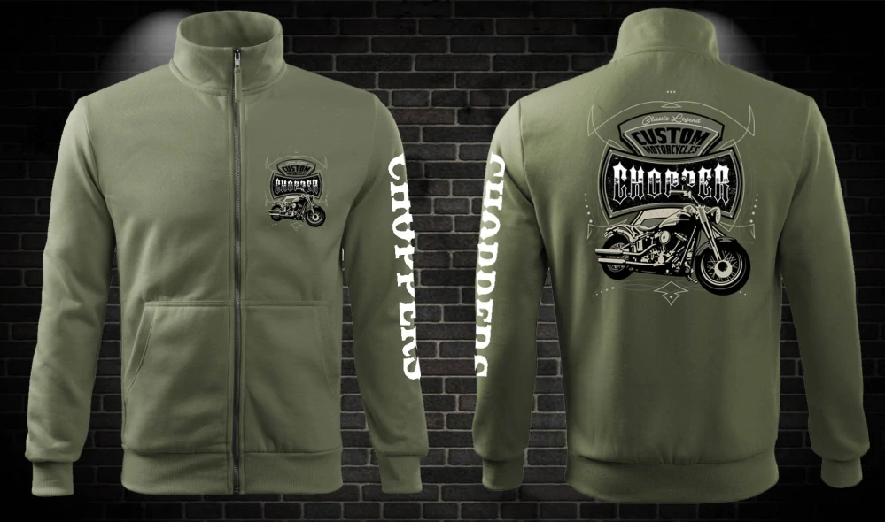 Zipsová moto mikina Custom Chopper