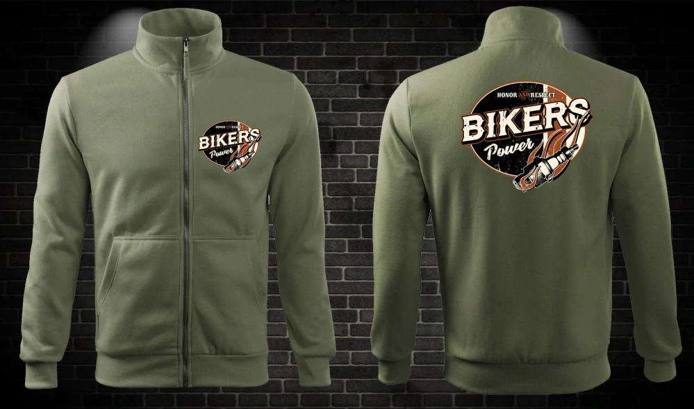 Zipsová moto mikina Bikers Power