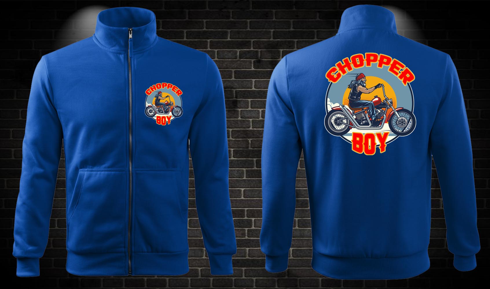 Zipsová moto mikina Chopper Boy