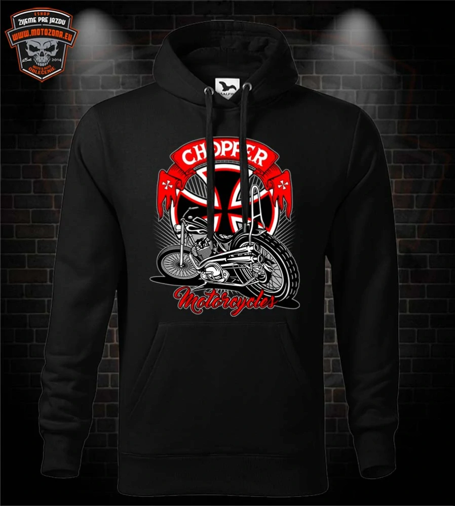 Kapucová motorkárska mikina Chopper Motorcycle