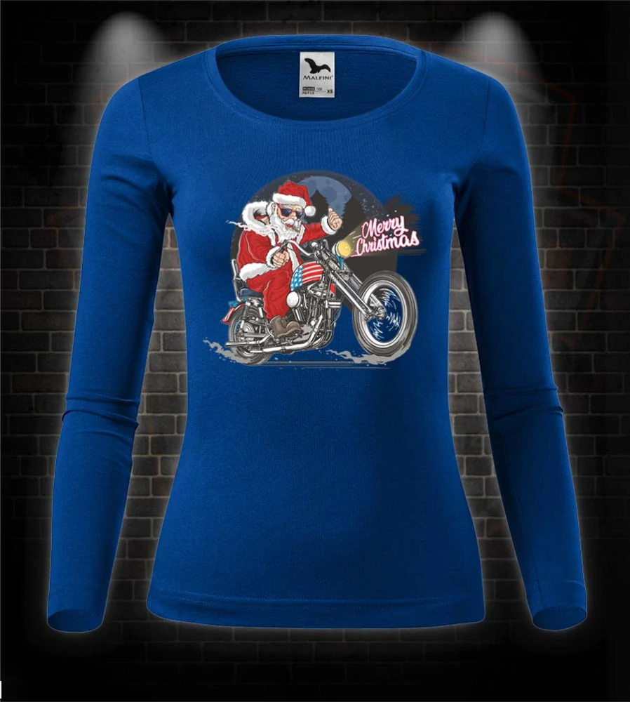Dámske tričko s dlhým rukávom Merry Christmas