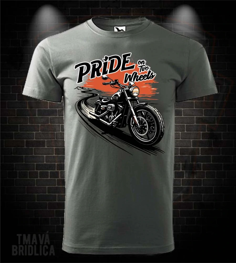 Motorkárske tričko Pride on two wheels