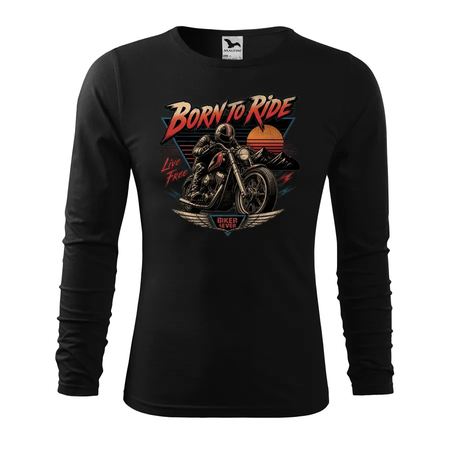 Motorkárske tričko Biker 4ever s dlhým rukávom