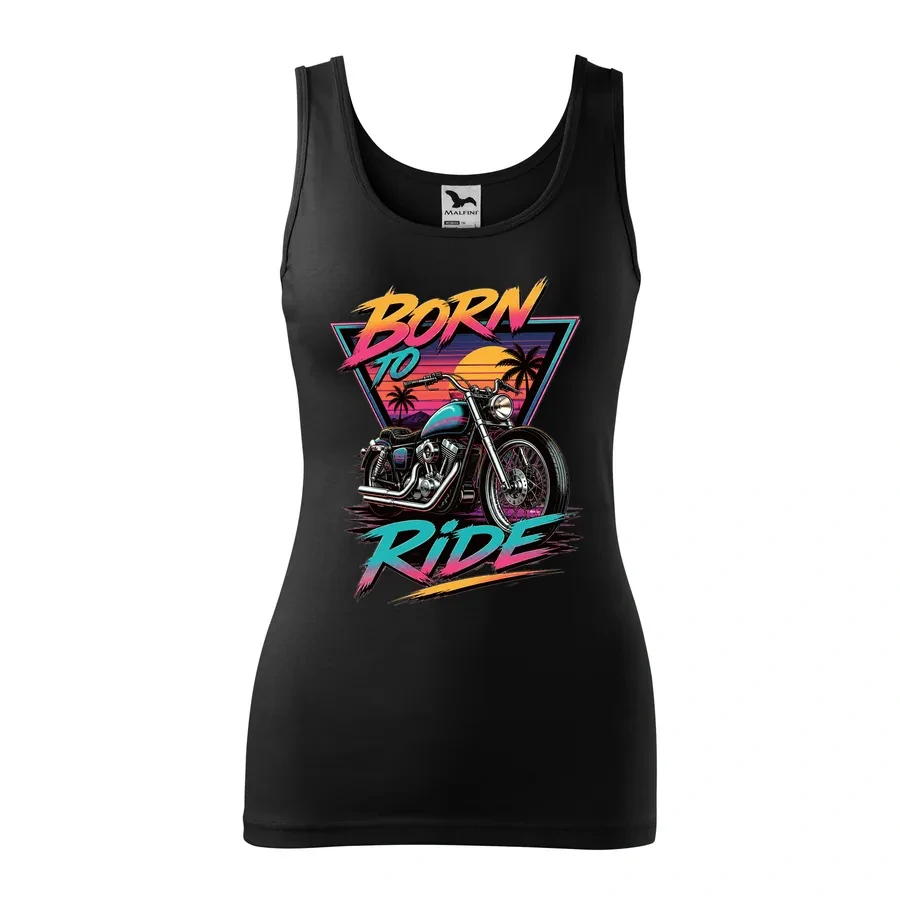 Dámske motorkárske tielko Born to Ride - Retro – Nostalgická jazda za slobodou