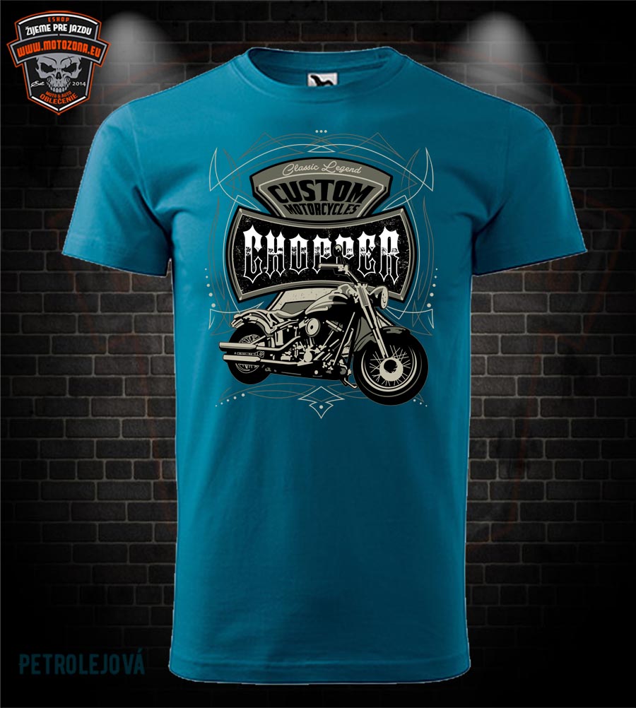 Motorkárske tričko Custom Chopper