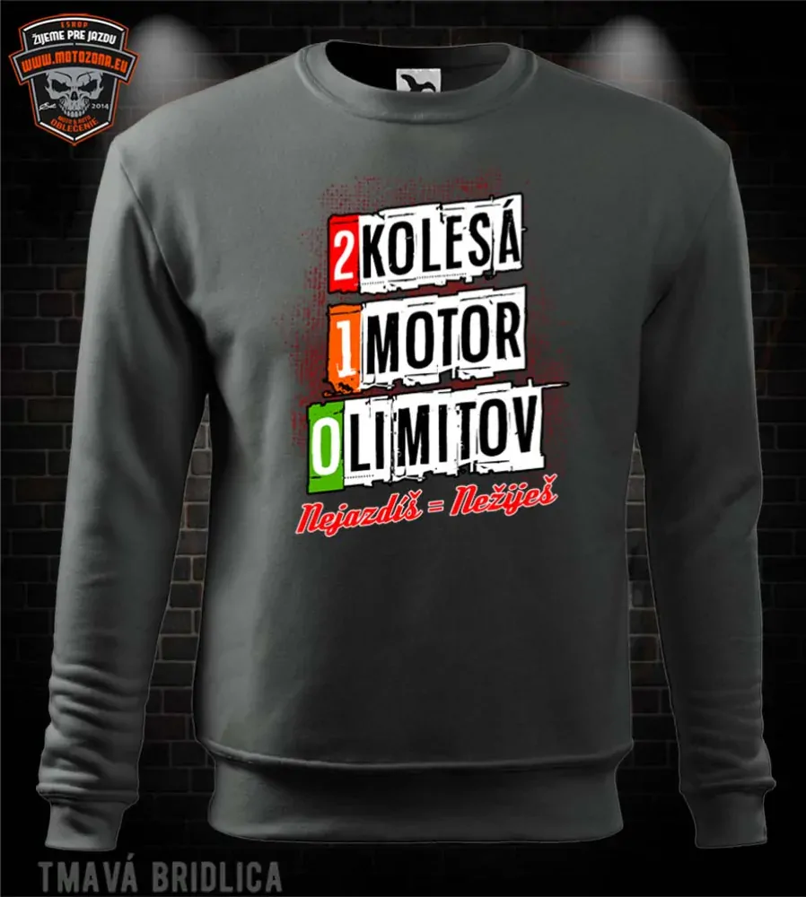 Mikina pre motorkára 2 kolesá - 1 motor - 0 limitov