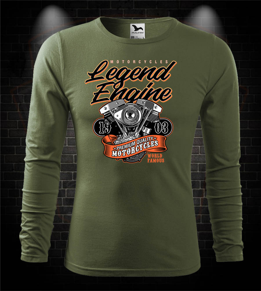 Mototričko s dlhým rukávom Legend Engine - Shovelhead