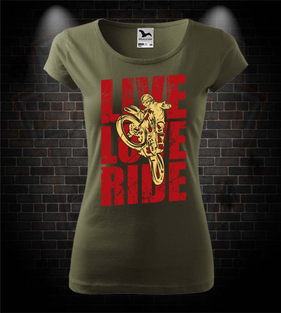 Dámske mototričko Live Love Ride - Motocross