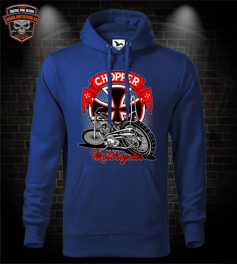 Kapucová motorkárska mikina Chopper Motorcycle