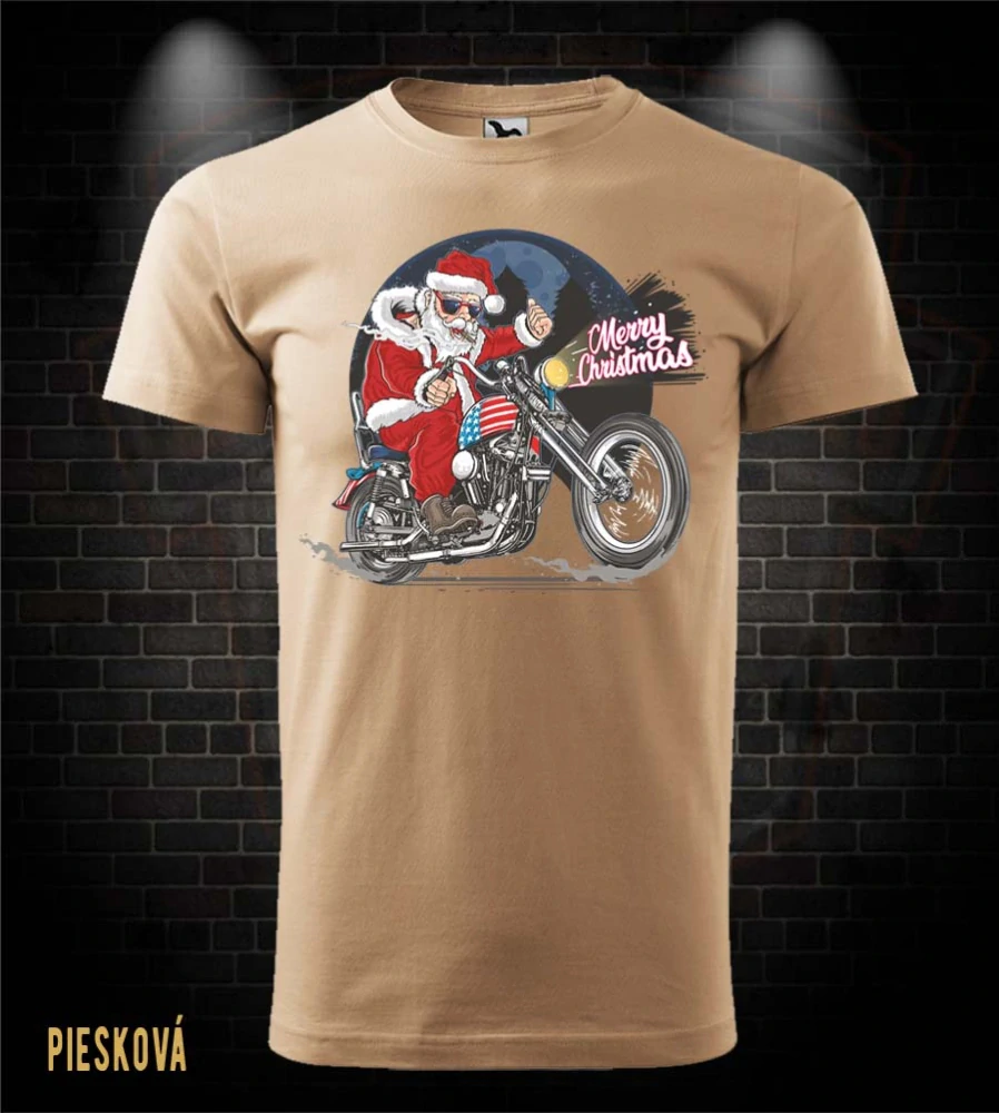 Motorkárske Vianočné tričko Merry Christmas