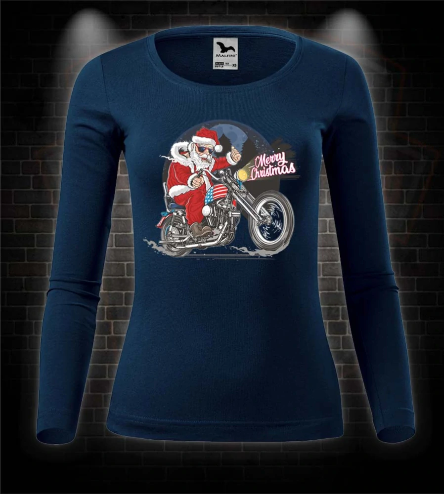 Dámske tričko s dlhým rukávom Merry Christmas