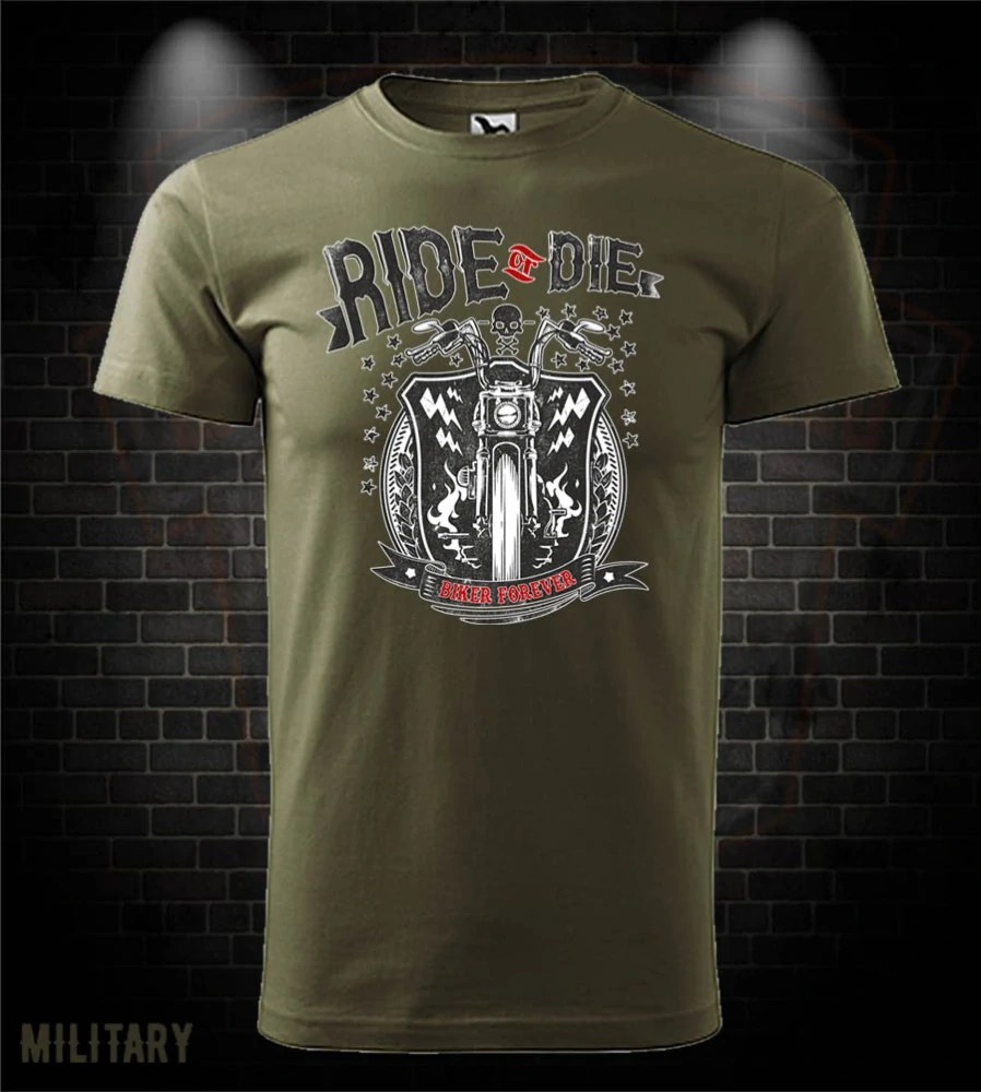 Motorkárske tričko Ride or Die - Biker Forever