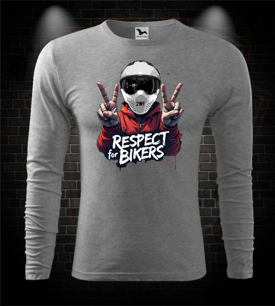 Mototričko s dlhým rukávom Respect for Bikers