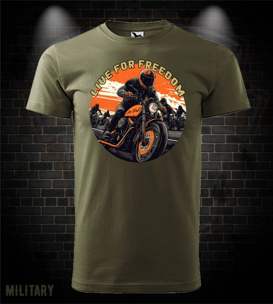 Motorkárske tričko Live for Freedom