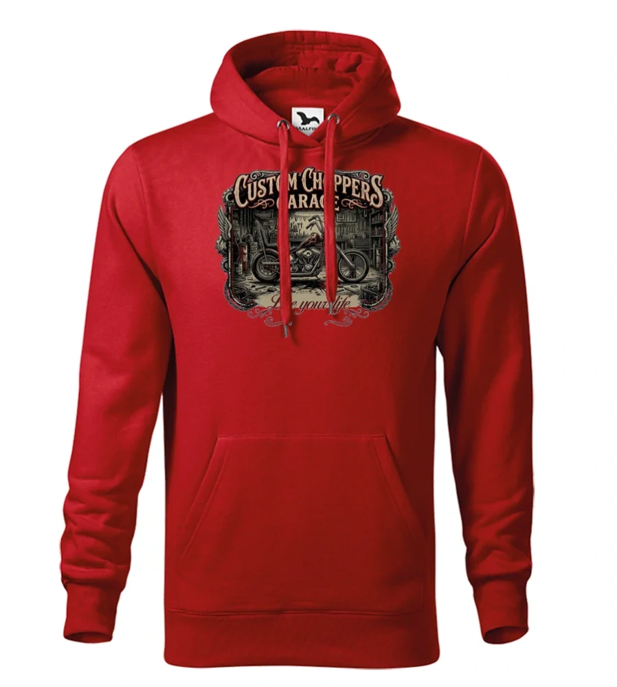 Pánska motorkárska mikina Custom Choppers Garage