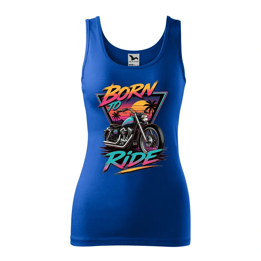 Dámske motorkárske tielko Born to Ride - Retro – Nostalgická jazda za slobodou