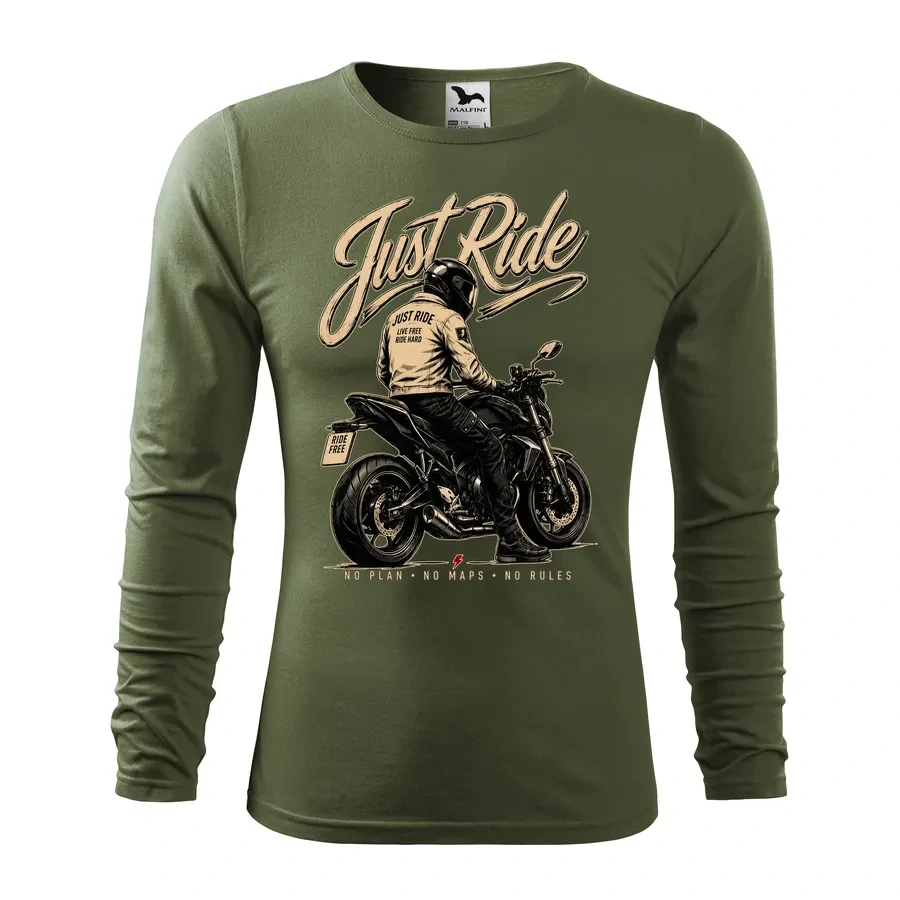 Motorkárske tričko Just Ride s dlhým rukávom