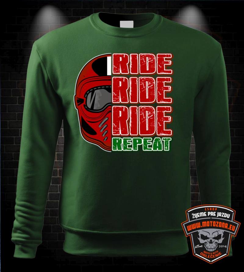 Moto mikina Ride Ride Repeat