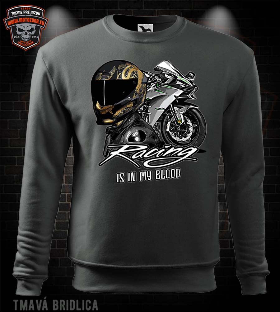 Moto mikina Racing is in my Blood