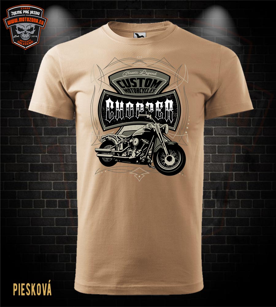 Motorkárske tričko Custom Chopper