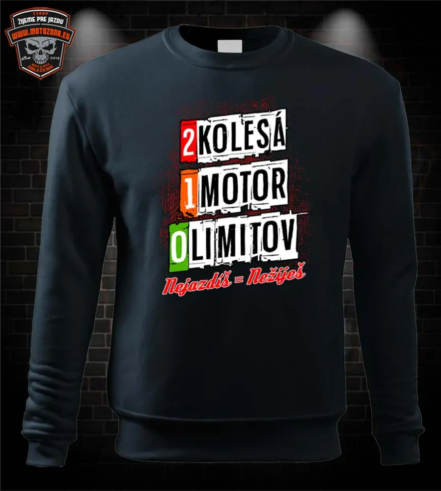 Mikina pre motorkára 2 kolesá - 1 motor - 0 limitov