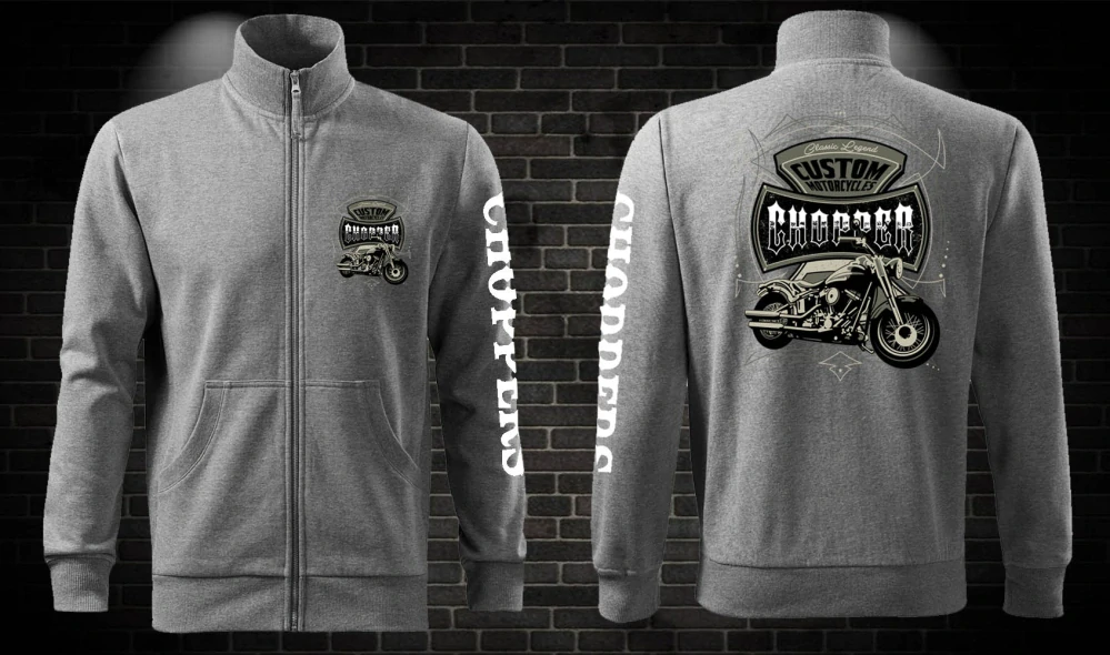 Zipsová moto mikina Custom Chopper