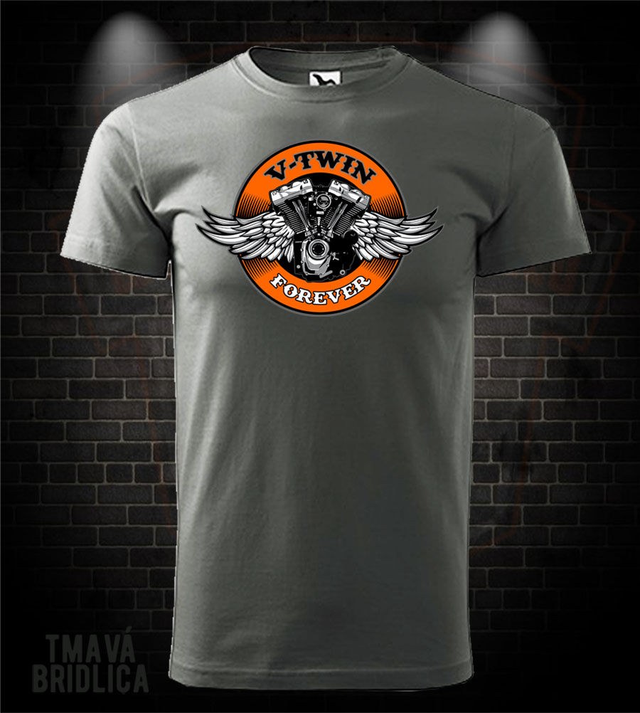 Motorkárske tričko V-Twin Forever