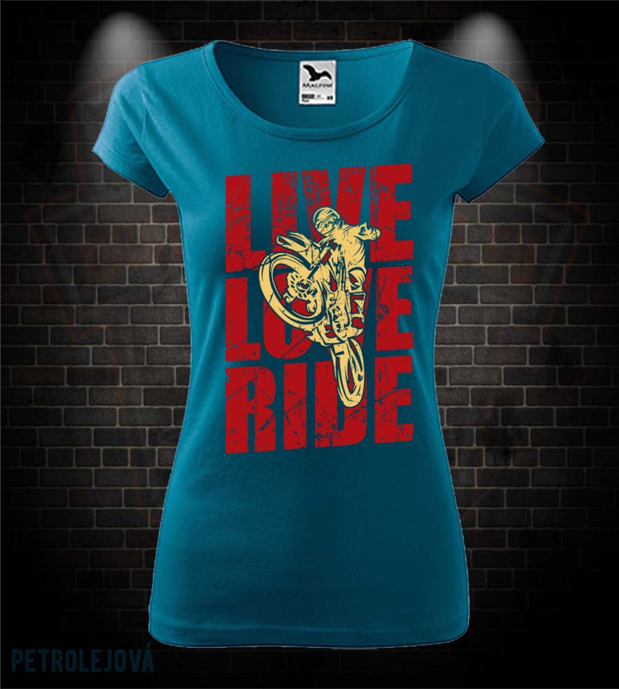 Dámske mototričko Live Love Ride - Motocross